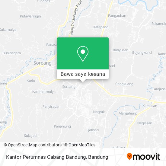 Peta Kantor Perumnas Cabang Bandung