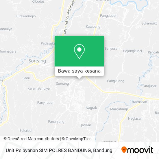 Peta Unit Pelayanan SIM POLRES BANDUNG