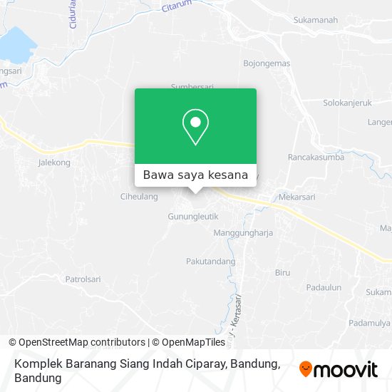 Peta Komplek Baranang Siang Indah Ciparay, Bandung