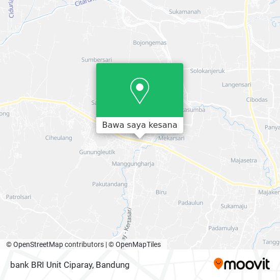Peta bank BRI Unit Ciparay