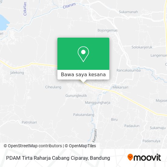 Peta PDAM Tirta Raharja Cabang Ciparay