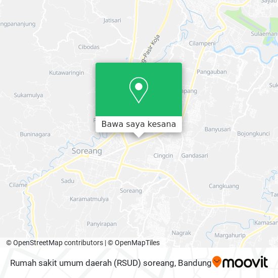 Peta Rumah sakit umum daerah (RSUD)  soreang