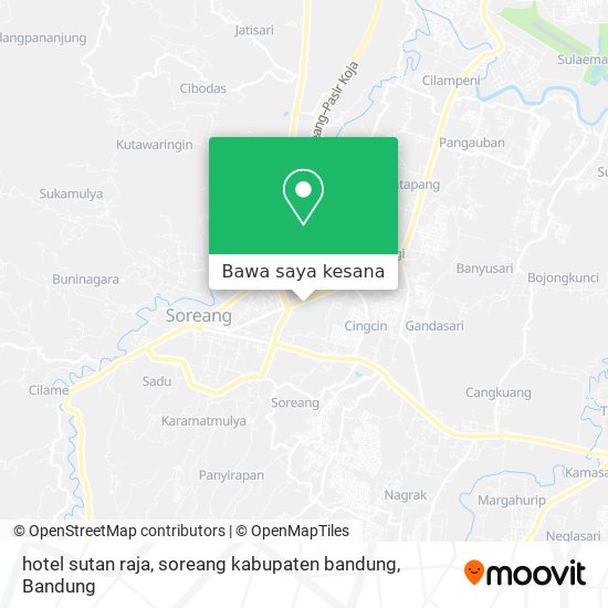 Peta hotel sutan raja, soreang kabupaten bandung