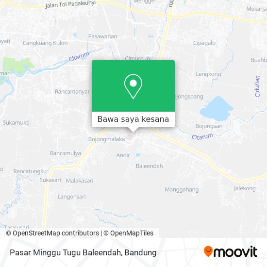 Peta Pasar Minggu Tugu Baleendah