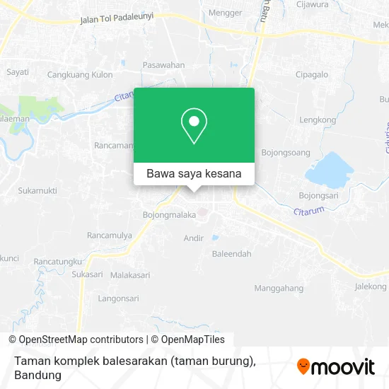Peta Taman komplek balesarakan (taman burung)