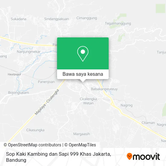 Peta Sop Kaki Kambing dan Sapi 999 Khas Jakarta