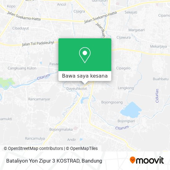 Peta Bataliyon Yon Zipur 3 KOSTRAD