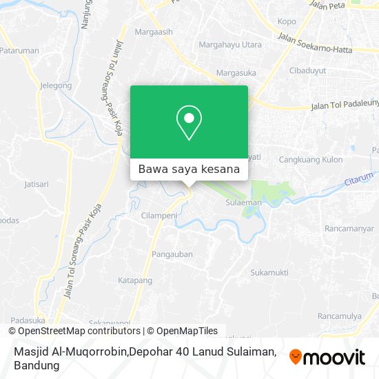 Peta Masjid Al-Muqorrobin,Depohar 40 Lanud Sulaiman