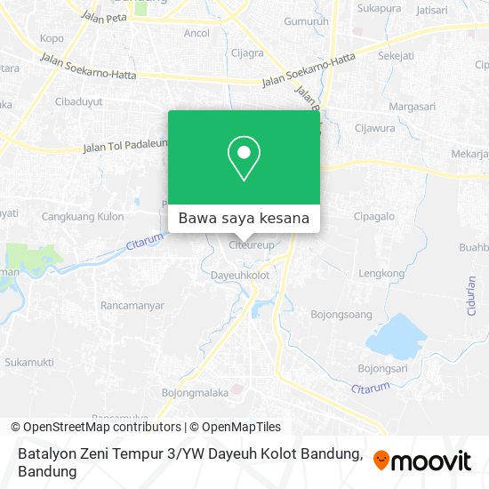 Peta Batalyon Zeni Tempur 3 / YW Dayeuh Kolot Bandung