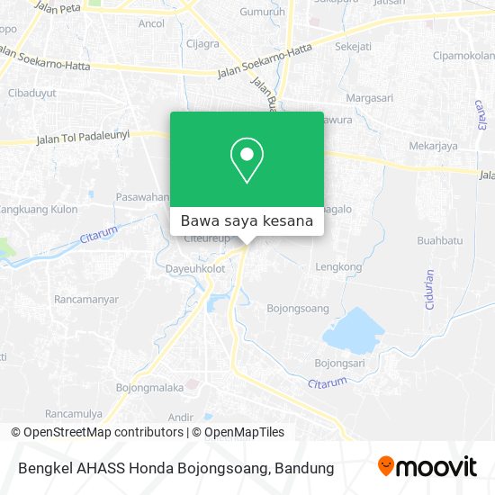 Peta Bengkel AHASS Honda Bojongsoang