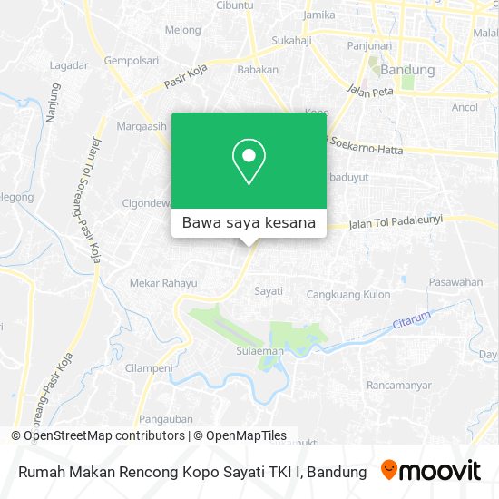 Peta Rumah Makan Rencong Kopo Sayati TKI I