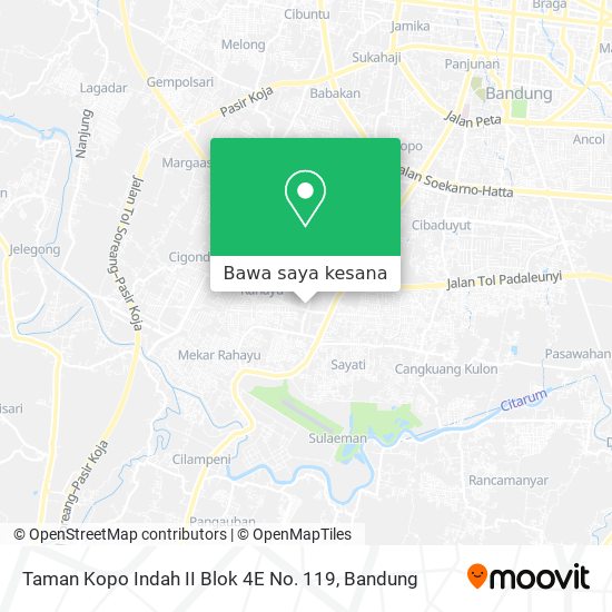 Peta Taman Kopo Indah II Blok 4E No. 119