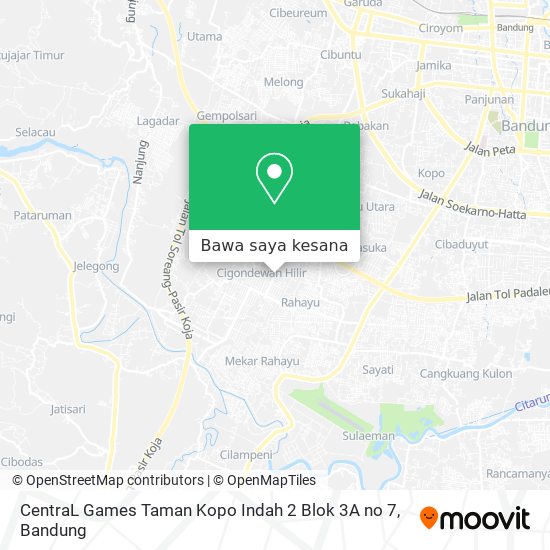 Peta CentraL Games Taman Kopo Indah 2 Blok 3A no 7