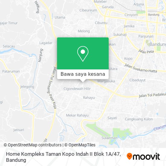 Peta Home Kompleks Taman Kopo Indah II Blok 1A / 47
