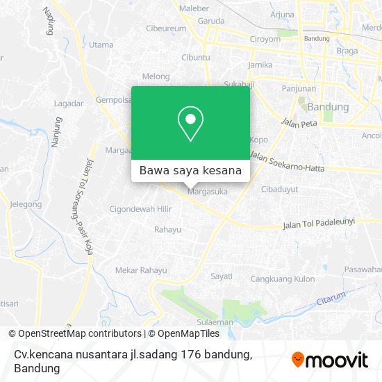 Peta Cv.kencana nusantara jl.sadang 176 bandung