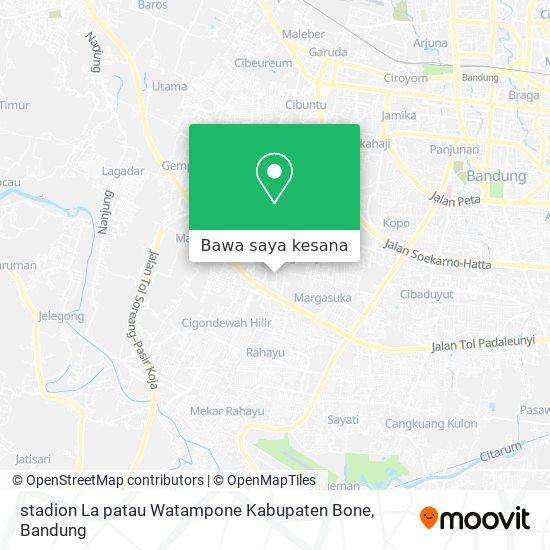Peta stadion La patau Watampone Kabupaten Bone