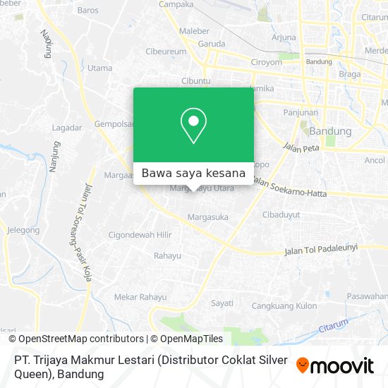 Peta PT. Trijaya Makmur Lestari (Distributor Coklat Silver Queen)