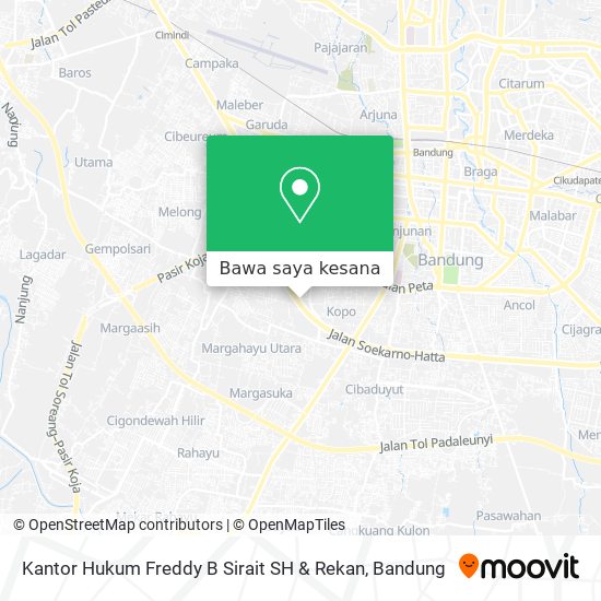 Peta Kantor Hukum Freddy B Sirait SH & Rekan