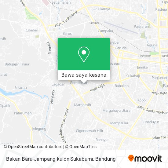 Peta Bakan Baru-Jampang kulon,Sukabumi