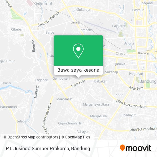 Peta PT. Jusindo Sumber Prakarsa