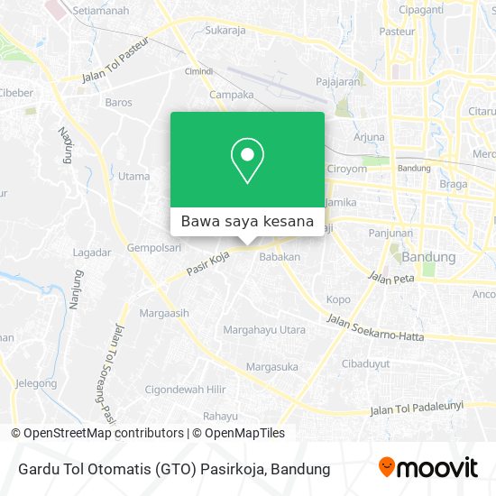 Peta Gardu Tol Otomatis (GTO) Pasirkoja