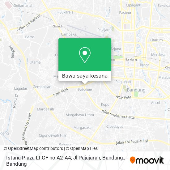 Peta Istana Plaza Lt.GF no.A2-A4, Jl.Pajajaran, Bandung.