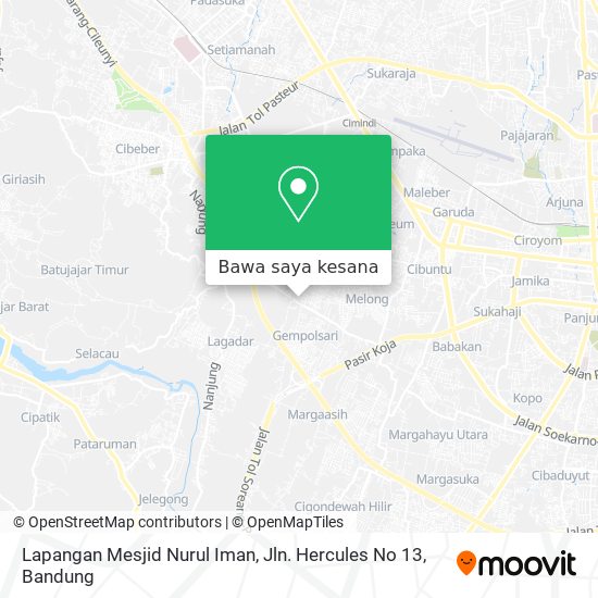 Peta Lapangan Mesjid Nurul Iman, Jln. Hercules No 13