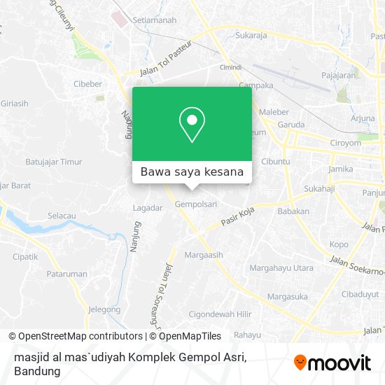 Peta masjid al mas`udiyah Komplek Gempol Asri