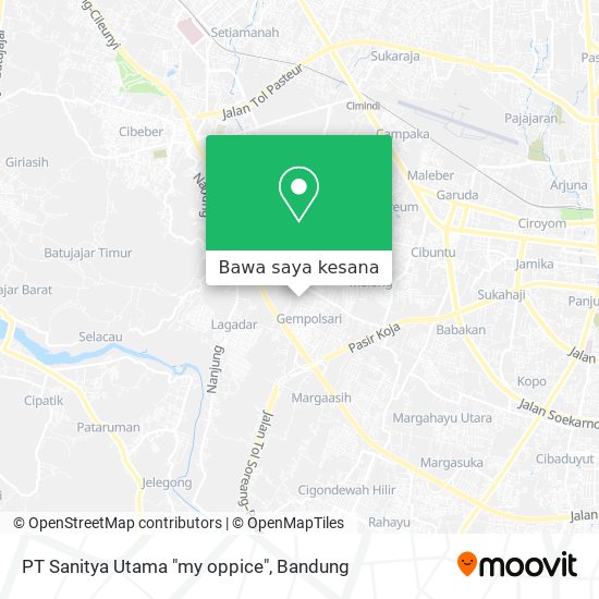 Peta PT Sanitya Utama "my oppice"