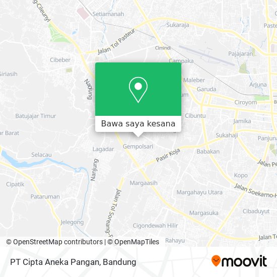 Peta PT Cipta Aneka Pangan