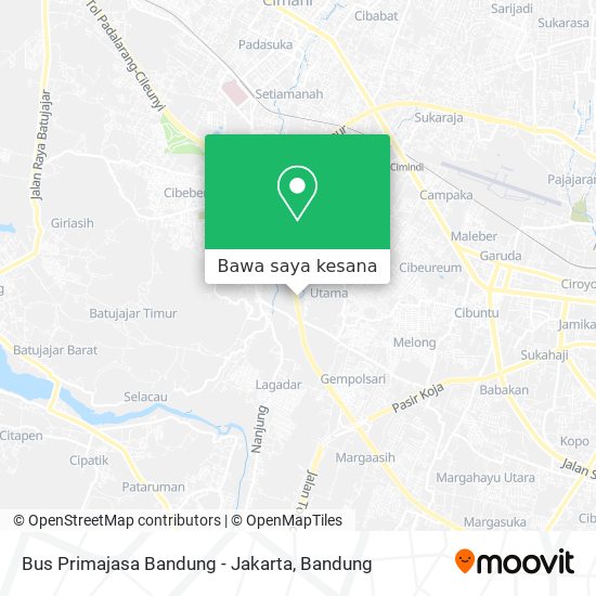 Peta Bus Primajasa Bandung - Jakarta
