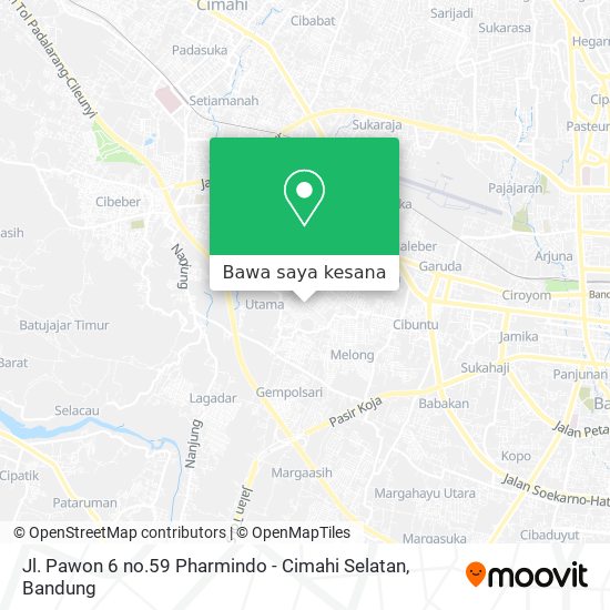 Peta Jl. Pawon 6 no.59 Pharmindo - Cimahi Selatan