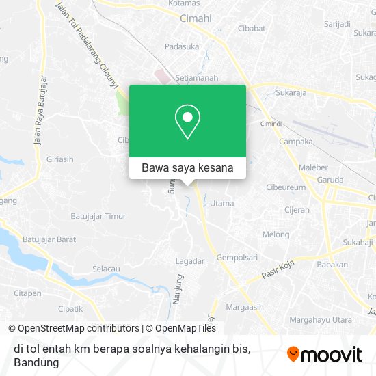 Peta di tol entah km berapa soalnya kehalangin bis