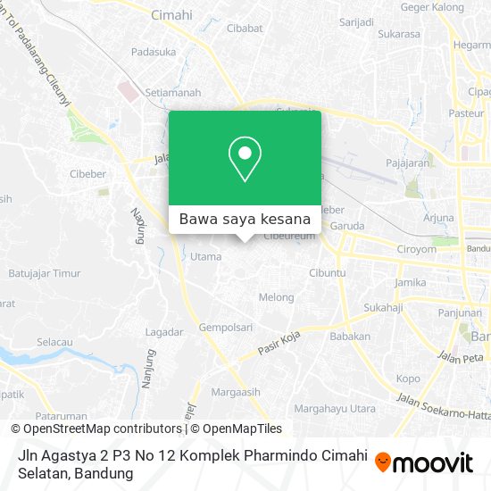 Peta Jln Agastya 2 P3 No 12 Komplek Pharmindo Cimahi Selatan