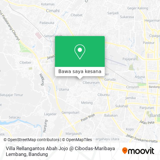 Peta Villa Rellangantos Abah Jojo @ Cibodas-Maribaya Lembang