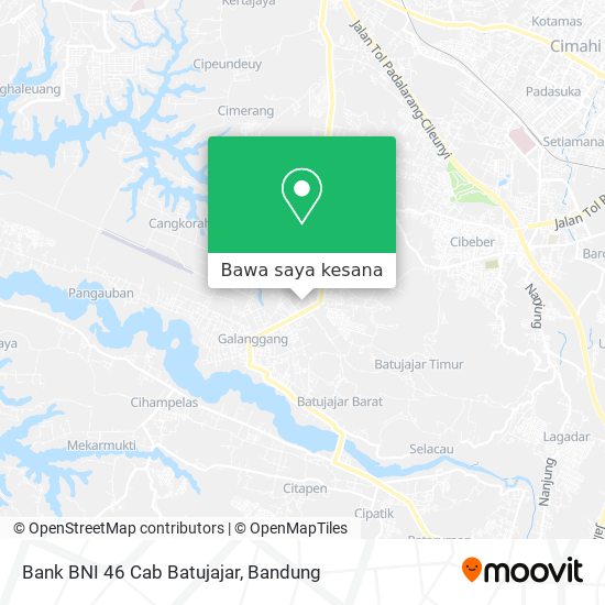 Peta Bank BNI 46 Cab Batujajar