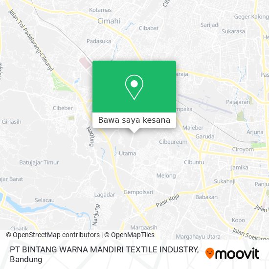 Peta PT BINTANG WARNA MANDIRI  TEXTILE INDUSTRY