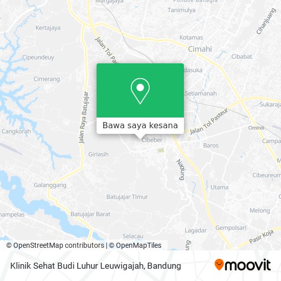 Peta Klinik Sehat Budi Luhur Leuwigajah