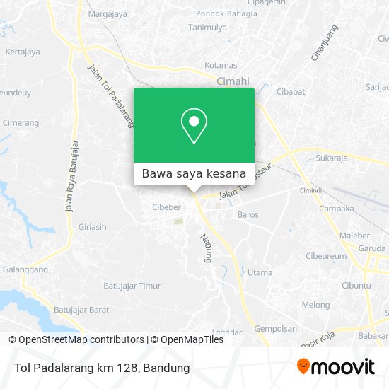 Peta Tol Padalarang km 128