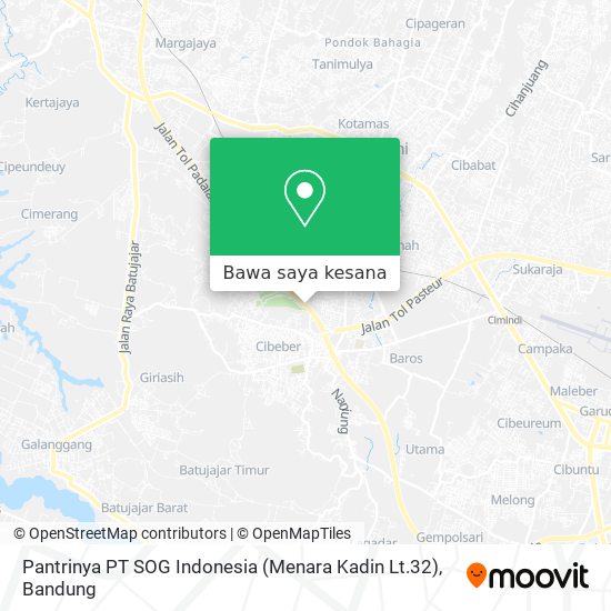 Peta Pantrinya PT SOG Indonesia (Menara Kadin Lt.32)