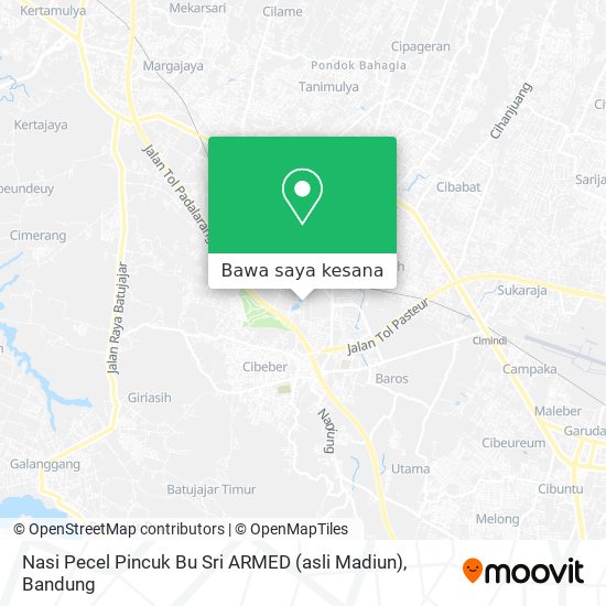 Peta Nasi Pecel Pincuk Bu Sri ARMED (asli Madiun)