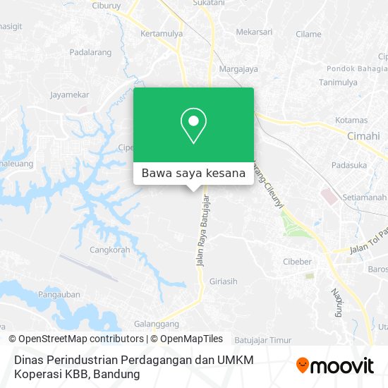 Peta Dinas Perindustrian Perdagangan dan UMKM Koperasi KBB