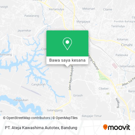 Peta PT. Ateja Kawashima Autotex