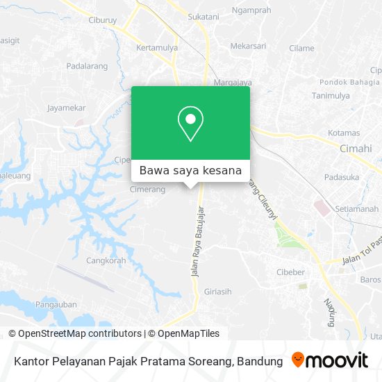Peta Kantor Pelayanan Pajak Pratama Soreang