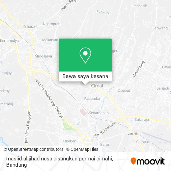 Peta masjid al jihad nusa cisangkan permai cimahi