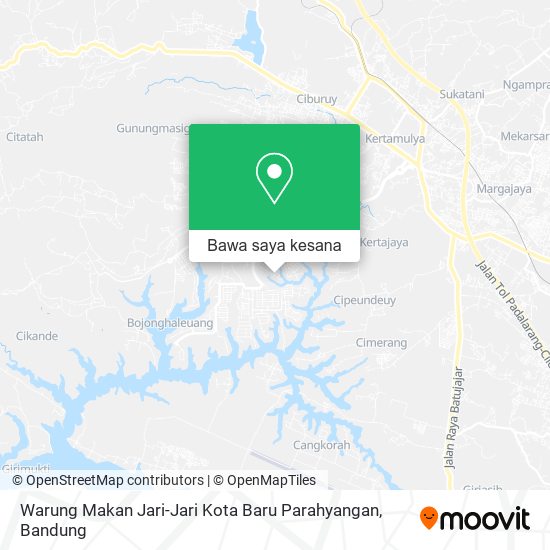 Peta Warung Makan Jari-Jari Kota Baru Parahyangan