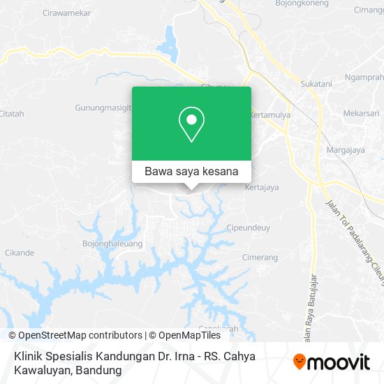 Peta Klinik Spesialis Kandungan Dr. Irna - RS. Cahya Kawaluyan