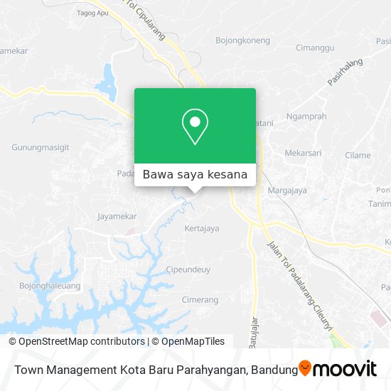 Peta Town Management Kota Baru Parahyangan