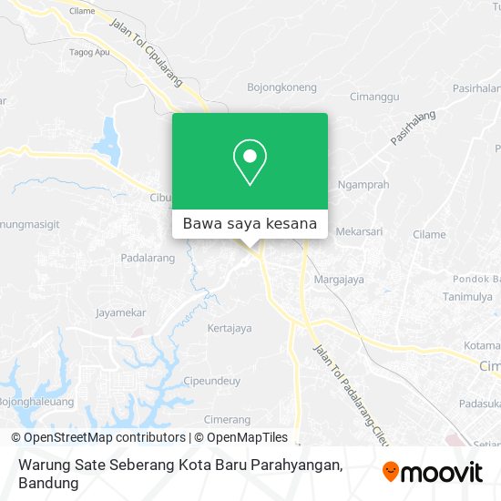 Peta Warung Sate Seberang Kota Baru Parahyangan