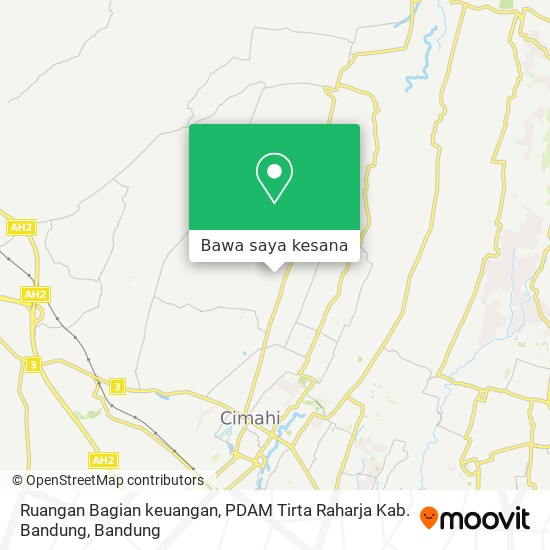 Peta Ruangan Bagian keuangan, PDAM Tirta Raharja Kab. Bandung